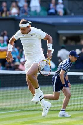 Mandatory Credit: Photo by Dave Shopland Shutterstock (13012860ec) Rafael Nadal during his fourth round match Wimbledon Tennis Championships, Day 8, The All England Lawn Tennis and Croquet Club, London, UK - 04 Jul 2022 Wimbledon Tennis Championships, Day 8, The All England Lawn Tennis and Croquet Club, London, UK - 04 Jul 2022  Copyright: xDavexShopland Shutterstockx 13012860ec
