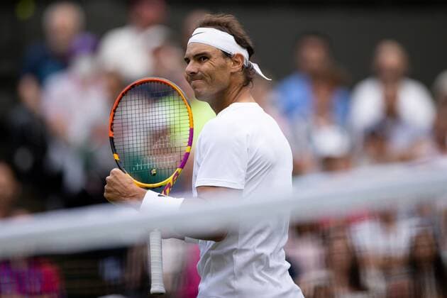 Mandatory Credit: Photo by Ella Ling Shutterstock (13012858fh) Rafael Nadal during his fourth round match Wimbledon Tennis Championships, Day 8, The All England Lawn Tennis and Croquet Club, London, UK - 04 Jul 2022 Wimbledon Tennis Championships, Day 8, The All England Lawn Tennis and Croquet Club, London, UK - 04 Jul 2022  Copyright: xEllaxLing Shutterstockx 13012858fh