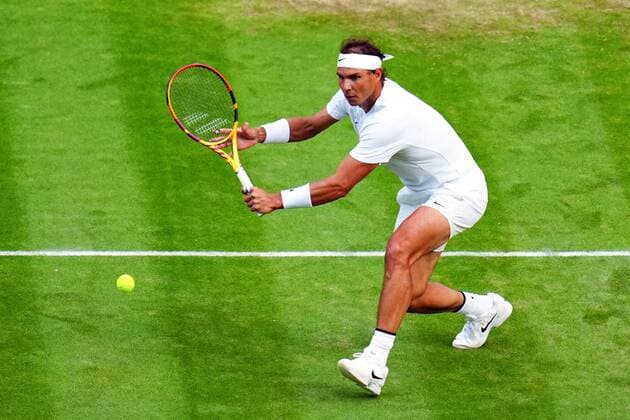 Mandatory Credit: Photo by Javier Garcia Shutterstock (13012862eg) Rafael Nadal during his fourth round match Wimbledon Tennis Championships, Day 8, The All England Lawn Tennis and Croquet Club, London, UK - 04 Jul 2022 Wimbledon Tennis Championships, Day 8, The All England Lawn Tennis and Croquet Club, London, UK - 04 Jul 2022  Copyright: xJavierxGarcia Shutterstockx 13012862eg