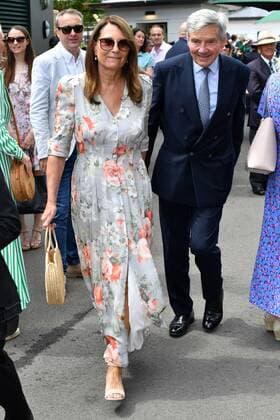 Mandatory Credit: Photo by James Veysey Shutterstock (13012868a) Carole Middleton and Michael Middleton Wimbledon Tennis Championships, Day 9, The All England Lawn Tennis and Croquet Club, London, UK - 05 Jul 2022 Wimbledon Tennis Championships, Day 9, The All England Lawn Tennis and Croquet Club, London, UK - 05 Jul 2022  Copyright: xJamesxVeysey Shutterstockx 13012868a