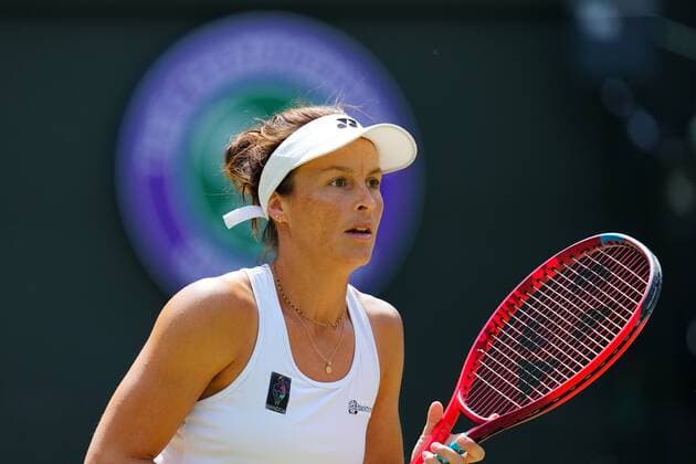 Mandatory Credit: Photo by Javier Garcia Shutterstock (13012869h) Tatjana Maria during her quarter-final match Wimbledon Tennis Championships, Day 9, The All England Lawn Tennis and Croquet Club, London, UK - 05 Jul 2022 Wimbledon Tennis Championships, Day 9, The All England Lawn Tennis and Croquet Club, London, UK - 05 Jul 2022  Copyright: xJavierxGarcia Shutterstockx 13012869h