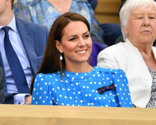 Mandatory Credit: Photo by James Veysey Shutterstock (13012868u) Catherine Duchess of Cambridge in the Royal Box on Centre Court Wimbledon Tennis Championships, Day 9, The All England Lawn Tennis and Croquet Club, London, UK - 05 Jul 2022 Wimbledon Tennis Championships, Day 9, The All England Lawn Tennis and Croquet Club, London, UK - 05 Jul 2022  Copyright: xJamesxVeysey Shutterstockx 13012868u
