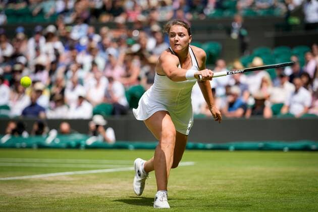 Mandatory Credit: Photo by Dave Shopland Shutterstock (13012866k) Jule Niemeier during her quarter final match Wimbledon Tennis Championships, Day 9, The All England Lawn Tennis and Croquet Club, London, UK - 05 Jul 2022 Wimbledon Tennis Championships, Day 9, The All England Lawn Tennis and Croquet Club, London, UK - 05 Jul 2022  Copyright: xDavexShopland Shutterstockx 13012866k