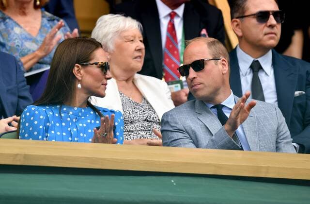 Mandatory Credit: Photo by James Veysey Shutterstock (13012868at) Catherine Duchess of Cambridge and Prince William in the Royal Box on Centre Court Wimbledon Tennis Championships, Day 9, The All England Lawn Tennis and Croquet Club, London, UK - 05 Jul 2022 Wimbledon Tennis Championships, Day 9, The All England Lawn Tennis and Croquet Club, London, UK - 05 Jul 2022  Copyright: xJamesxVeysey Shutterstockx 13012868at