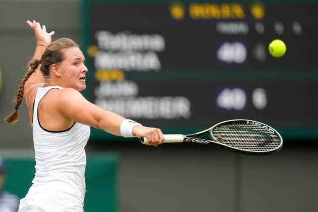 Mandatory Credit: Photo by Dave Shopland Shutterstock (13012866x) Jule Niemeier during her quarter final match Wimbledon Tennis Championships, Day 9, The All England Lawn Tennis and Croquet Club, London, UK - 05 Jul 2022 Wimbledon Tennis Championships, Day 9, The All England Lawn Tennis and Croquet Club, London, UK - 05 Jul 2022  Copyright: xDavexShopland Shutterstockx 13012866x