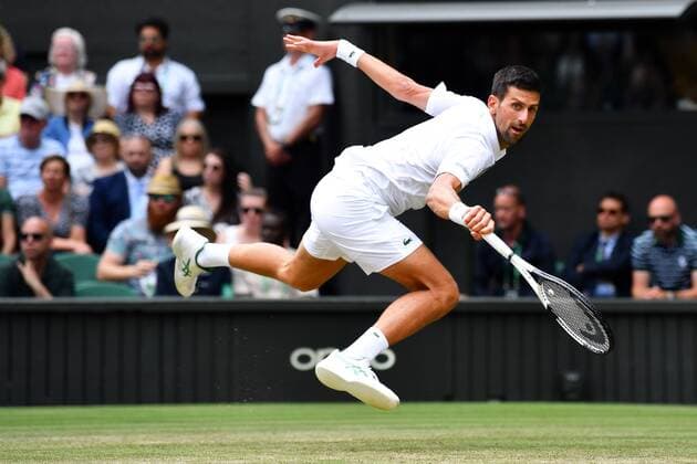 Mandatory Credit: Photo by James Veysey Shutterstock (13012868bn) Novak Djokovic during his quarter final match Wimbledon Tennis Championships, Day 9, The All England Lawn Tennis and Croquet Club, London, UK - 05 Jul 2022 Wimbledon Tennis Championships, Day 9, The All England Lawn Tennis and Croquet Club, London, UK - 05 Jul 2022  Copyright: xJamesxVeysey Shutterstockx 13012868bn