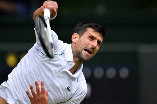 Mandatory Credit: Photo by James Veysey Shutterstock (13012868ch) Novak Djokovic during his quarter final match Wimbledon Tennis Championships, Day 9, The All England Lawn Tennis and Croquet Club, London, UK - 05 Jul 2022 Wimbledon Tennis Championships, Day 9, The All England Lawn Tennis and Croquet Club, London, UK - 05 Jul 2022  Copyright: xJamesxVeysey Shutterstockx 13012868ch