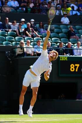 Mandatory Credit: Photo by Javier Garcia Shutterstock (13012869cg) David Goffin during his quarter-final match Wimbledon Tennis Championships, Day 9, The All England Lawn Tennis and Croquet Club, London, UK - 05 Jul 2022 Wimbledon Tennis Championships, Day 9, The All England Lawn Tennis and Croquet Club, London, UK - 05 Jul 2022  Copyright: xJavierxGarcia Shutterstockx 13012869cg
