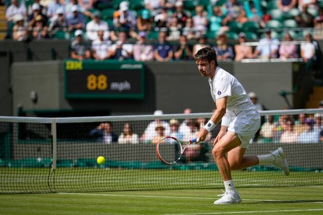 Mandatory Credit: Photo by Dave Shopland Shutterstock (13012866bt) Cameron Norrie during his quarter final match Wimbledon Tennis Championships, Day 9, The All England Lawn Tennis and Croquet Club, London, UK - 05 Jul 2022 Wimbledon Tennis Championships, Day 9, The All England Lawn Tennis and Croquet Club, London, UK - 05 Jul 2022  Copyright: xDavexShopland Shutterstockx 13012866bt