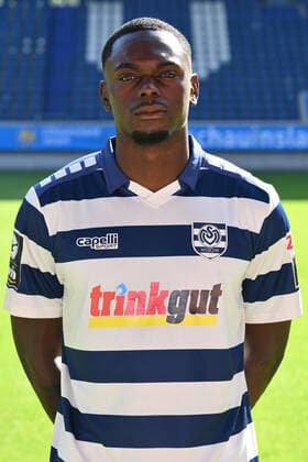 Rudolf Ndualu MSV Duisburg 3 league, portrait date 2022 2023 Duisburg Schauinsland Reisen Arena North Rhine Westphalia Germany Team2
