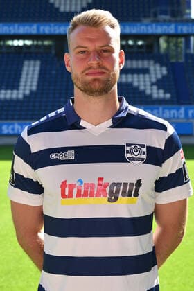 Sebastian May MSV Duisburg 3 league, portrait date 2022 2023 Duisburg Schauinsland Reisen Arena North Rhine Westphalia Germany Team2