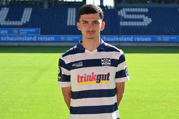 Baran Mogultay MSV Duisburg 3 league, portrait date 2022 2023 Duisburg Schauinsland Reisen Arena North Rhine Westphalia Germany Team2
