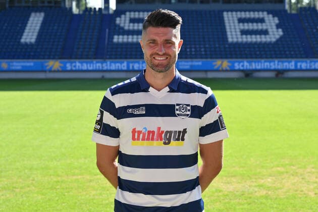 Moritz Stoppelkamp MSV Duisburg 3 league, portrait date 2022 2023 Duisburg Schauinsland Reisen Arena North Rhine Westphalia Germany Team2