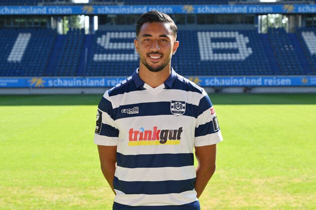 Aziz Bouhaddouz MSV Duisburg 3 league, portrait date 2022 2023 Duisburg Schauinsland Reisen Arena North Rhine Westphalia Germany Team2