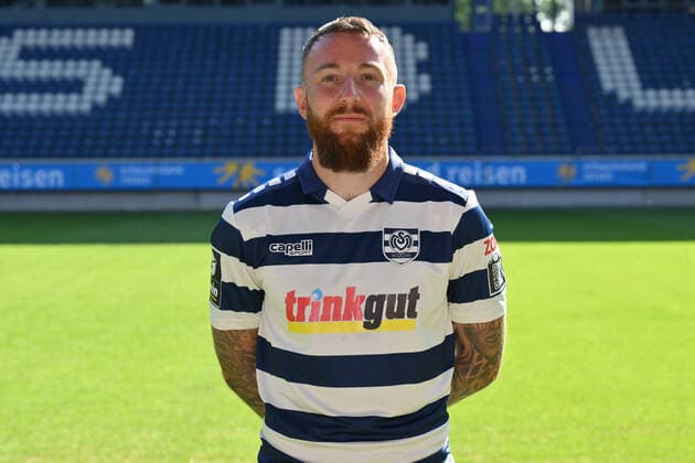Marvin Knoll MSV Duisburg 3 league, portrait date 2022 2023 Duisburg Schauinsland Reisen Arena North Rhine Westphalia Germany Team2