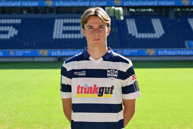 Caspar Jander MSV Duisburg 3 league, portrait date 2022 2023 Duisburg Schauinsland Reisen Arena North Rhine Westphalia Germany Team2