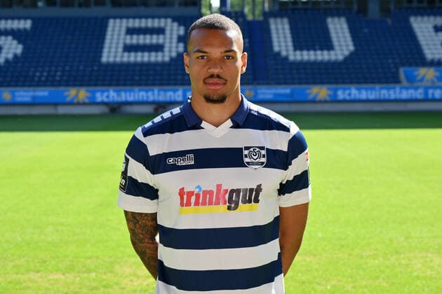 Chinedu Ekene MSV Duisburg 3 league, portrait date 2022 2023 Duisburg Schauinsland Reisen Arena North Rhine Westphalia Germany Team2
