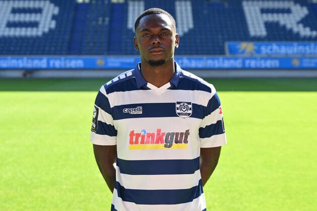 Rudolf Ndualu MSV Duisburg 3 league, portrait date 2022 2023 Duisburg Schauinsland Reisen Arena North Rhine Westphalia Germany Team2