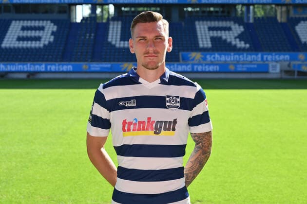 Niclas Stierlin MSV Duisburg 3 league, portrait date 2022 2023 Duisburg Schauinsland Reisen Arena North Rhine Westphalia Germany Team2