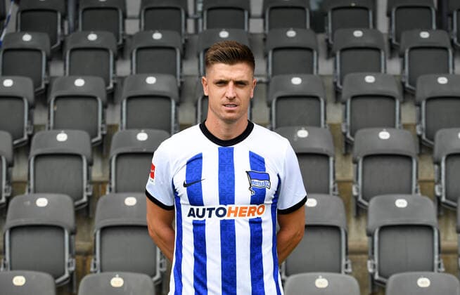 Krzystof Piatek Hertha BSC Hertha BSC 1 Bundesliga, Porträttermin 2022 2023, 05 07 2022, Copyright: xSebastianxRäppoldx xMatthiasxKox