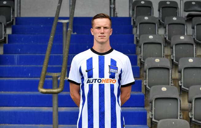 Luca Wollschläger Hertha BSC Hertha BSC 1 Bundesliga, Porträttermin 2022 2023, 05 07 2022, Copyright: xSebastianxRäppoldx xMatthiasxKox