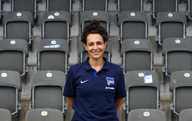 Physiotherapist Anne Kaube Hertha BSC Hertha BSC 1 Bundesliga, Porträttermin 2022 2023, 05 07 2022, Copyright: xSebastianxRäppoldx xMatthiasxKox