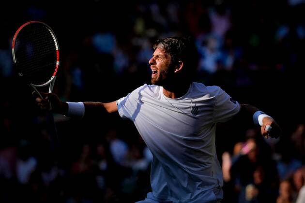 Mandatory Credit: Photo by Dave Shopland Shutterstock (13012866ch) Cameron Norrie during his quarter final match Wimbledon Tennis Championships, Day 9, The All England Lawn Tennis and Croquet Club, London, UK - 05 Jul 2022 Wimbledon Tennis Championships, Day 9, The All England Lawn Tennis and Croquet Club, London, UK - 05 Jul 2022  Copyright: xDavexShopland Shutterstockx 13012866ch