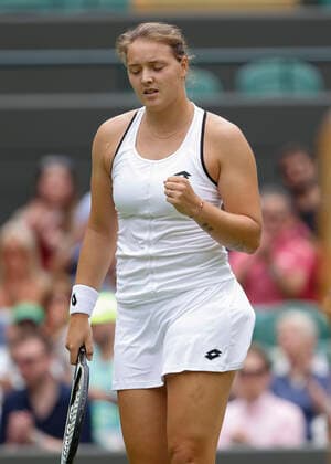 Jule Niemeier makes fist and cheers, joy, emotion Tennis Wimbledon 2022 Grand Slam ITF ATP WTA AELTC London Great Britain 5 July 2022 Copyright: xJuergenxHasenkopfx