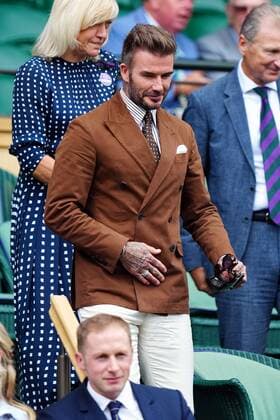 Mandatory Credit: Photo by Javier Garcia Shutterstock (13018042f) David Beckham in the Royal Box on Centre Court Wimbledon Tennis Championships, Day 10, The All England Lawn Tennis and Croquet Club, London, UK - 06 Jul 2022 Wimbledon Tennis Championships, Day 10, The All England Lawn Tennis and Croquet Club, London, UK - 06 Jul 2022  Copyright: xJavierxGarcia Shutterstockx 13018042f