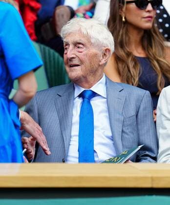 Mandatory Credit: Photo by Javier Garcia Shutterstock (13018042g) Michael Parkinson in the Royal Box on Centre Court Wimbledon Tennis Championships, Day 10, The All England Lawn Tennis and Croquet Club, London, UK - 06 Jul 2022 Wimbledon Tennis Championships, Day 10, The All England Lawn Tennis and Croquet Club, London, UK - 06 Jul 2022  Copyright: xJavierxGarcia Shutterstockx 13018042g