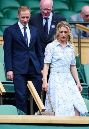 Mandatory Credit: Photo by Javier Garcia Shutterstock (13018042i) Jason Kenny and Laura Kenny in the Royal Box on Centre Court Wimbledon Tennis Championships, Day 10, The All England Lawn Tennis and Croquet Club, London, UK - 06 Jul 2022 Wimbledon Tennis Championships, Day 10, The All England Lawn Tennis and Croquet Club, London, UK - 06 Jul 2022  Copyright: xJavierxGarcia Shutterstockx 13018042i