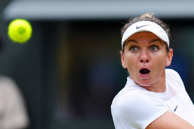 Mandatory Credit: Photo by Javier Garcia Shutterstock (13018042av) Simona Halep during her quarter-final match Wimbledon Tennis Championships, Day 10, The All England Lawn Tennis and Croquet Club, London, UK - 06 Jul 2022 Wimbledon Tennis Championships, Day 10, The All England Lawn Tennis and Croquet Club, London, UK - 06 Jul 2022  Copyright: xJavierxGarcia Shutterstockx 13018042av