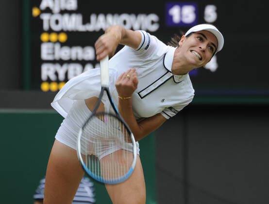 Tennis Championships - Week One - Day Ten - All England Lawn Tennis Club, Wimbledon - Wednesday 6th July 2022 Womens Singles. Ajla Tomljanovic (AUS) v Elena Rybakina (KAZ) Ajla Tomljanovic 