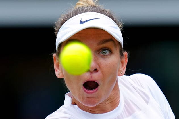 Mandatory Credit: Photo by Javier Garcia Shutterstock (13018042be) Simona Halep during her quarter-final match Wimbledon Tennis Championships, Day 10, The All England Lawn Tennis and Croquet Club, London, UK - 06 Jul 2022 Wimbledon Tennis Championships, Day 10, The All England Lawn Tennis and Croquet Club, London, UK - 06 Jul 2022  Copyright: xJavierxGarcia Shutterstockx 13018042be