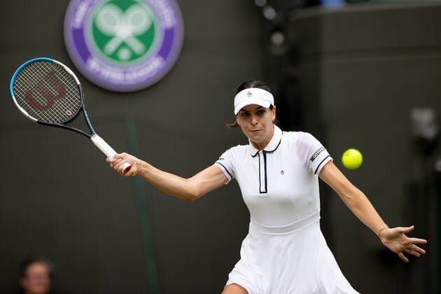 Mandatory Credit: Photo by Ella Ling Shutterstock (13018040h) Ajla Tomljanovic during her quarter final match Wimbledon Tennis Championships, Day 10, The All England Lawn Tennis and Croquet Club, London, UK - 06 Jul 2022 Wimbledon Tennis Championships, Day 10, The All England Lawn Tennis and Croquet Club, London, UK - 06 Jul 2022  Copyright: xEllaxLing Shutterstockx 13018040h