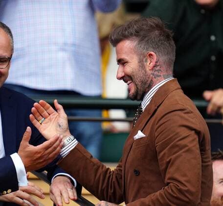 Mandatory Credit: Photo by Javier Garcia Shutterstock (13018042dw) David Beckham in the Royal Box on Centre Court Wimbledon Tennis Championships, Day 10, The All England Lawn Tennis and Croquet Club, London, UK - 06 Jul 2022 Wimbledon Tennis Championships, Day 10, The All England Lawn Tennis and Croquet Club, London, UK - 06 Jul 2022  Copyright: xJavierxGarcia Shutterstockx 13018042dw