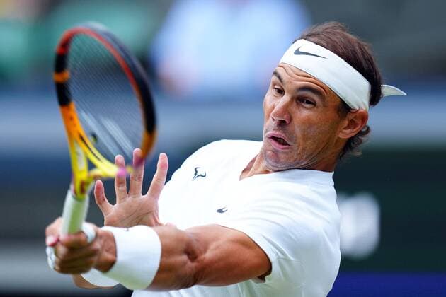 Mandatory Credit: Photo by Javier Garcia Shutterstock (13018042ei) Rafael Nadal during his quarter-final match Wimbledon Tennis Championships, Day 10, The All England Lawn Tennis and Croquet Club, London, UK - 06 Jul 2022 Wimbledon Tennis Championships, Day 10, The All England Lawn Tennis and Croquet Club, London, UK - 06 Jul 2022  Copyright: xJavierxGarcia Shutterstockx 13018042ei