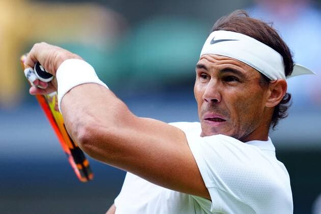 Mandatory Credit: Photo by Javier Garcia Shutterstock (13018042eh) Rafael Nadal during his quarter-final match Wimbledon Tennis Championships, Day 10, The All England Lawn Tennis and Croquet Club, London, UK - 06 Jul 2022 Wimbledon Tennis Championships, Day 10, The All England Lawn Tennis and Croquet Club, London, UK - 06 Jul 2022  Copyright: xJavierxGarcia Shutterstockx 13018042eh