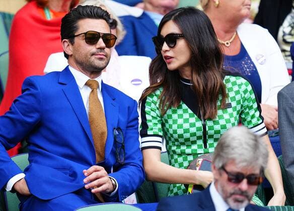 Mandatory Credit: Photo by Javier Garcia Shutterstock (13018042es) Dominic Cooper and Gemma Chan in the Royal Box on Centre Court Wimbledon Tennis Championships, Day 10, The All England Lawn Tennis and Croquet Club, London, UK - 06 Jul 2022 Wimbledon Tennis Championships, Day 10, The All England Lawn Tennis and Croquet Club, London, UK - 06 Jul 2022  Copyright: xJavierxGarcia Shutterstockx 13018042es