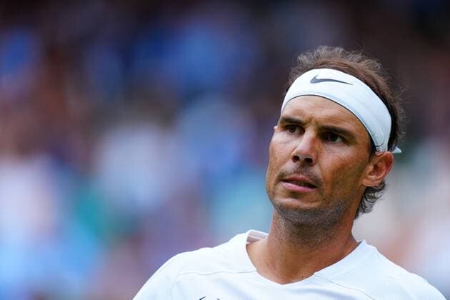 Mandatory Credit: Photo by Javier Garcia Shutterstock (13018042fd) Rafael Nadal during his quarter-final match Wimbledon Tennis Championships, Day 10, The All England Lawn Tennis and Croquet Club, London, UK - 06 Jul 2022 Wimbledon Tennis Championships, Day 10, The All England Lawn Tennis and Croquet Club, London, UK - 06 Jul 2022  Copyright: xJavierxGarcia Shutterstockx 13018042fd