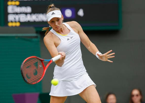 Elena Rybakina KAZ Tennis Wimbledon 2022 Grand Slam ITF ATP WTA AELTC London Great Britain 6 July 2022 Copyright: xJuergenxHasenkopfx