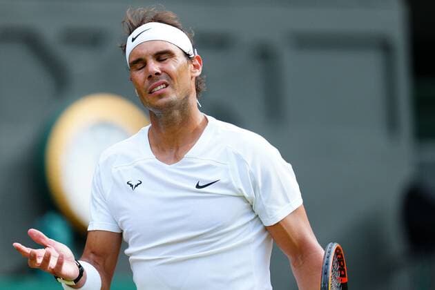 Mandatory Credit: Photo by Javier Garcia Shutterstock (13018042jc) Rafael Nadal during his quarter-final match Wimbledon Tennis Championships, Day 10, The All England Lawn Tennis and Croquet Club, London, UK - 06 Jul 2022 Wimbledon Tennis Championships, Day 10, The All England Lawn Tennis and Croquet Club, London, UK - 06 Jul 2022  Copyright: xJavierxGarcia Shutterstockx 13018042jc