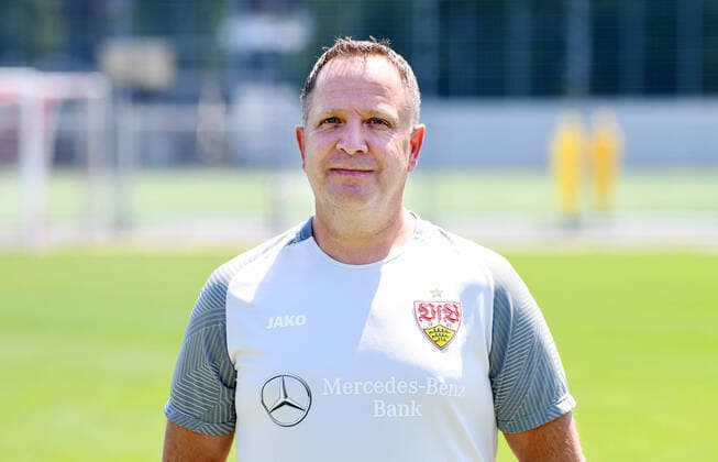FUSSBALL 1 BUNDESLIGA SAISON 2022 2023 05 07 2022 Photo session at VfB Stuttgart on the training ground Zeugwart Thomas Schultheiss