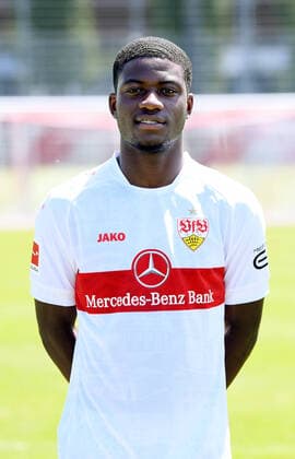 FUSSBALL 1 BUNDESLIGA SAISON 2022 2023 05 07 2022 Photo opportunity at VfB Stuttgart on the training ground Clinton Mola