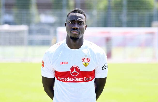 FUSSBALL 1 BUNDESLIGA SAISON 2022 2023 05 07 2022 photo opportunity at VfB Stuttgart on the training ground Silas Mvumpa Katompa
