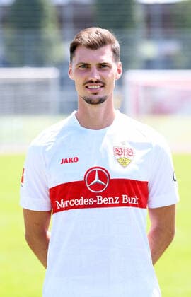 FUSSBALL 1 BUNDESLIGA SAISON 2022 2023 05 07 2022 photo opportunity at VfB Stuttgart on the training ground Pascal Stenzel