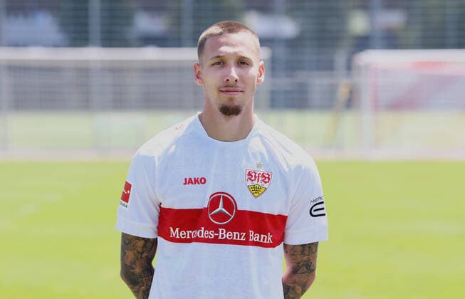 FUSSBALL 1 BUNDESLIGA SAISON 2022 2023 05 07 2022 Photo session with VfB Stuttgart on the training ground Darko Churlinov