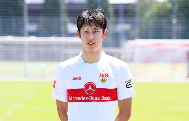 FOOTBALL 1 BUNDESLIGA SEASON 2022 2023 05 07 2022 Photo session at VfB Stuttgart training ground Hiroki Ito