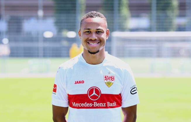 FOOTBALL 1 FEDERAL LEAGUE SEASON 2022 2023 05 07 2022 Photo session at VfB Stuttgart training ground Nikolas Nartey