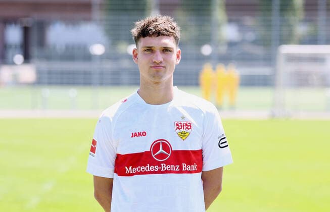FOOTBALL 1 BUNDESLIGA SEASON 2022 2023 05 07 2022 Photo session at VfB Stuttgart training ground Mateo Klimowicz